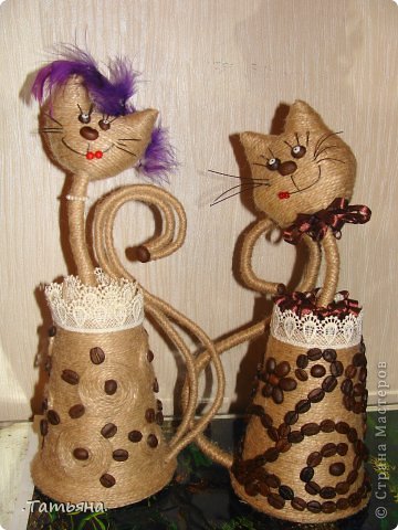 Кошка из шпагата своими руками а Кошка из шпагата своими руками а