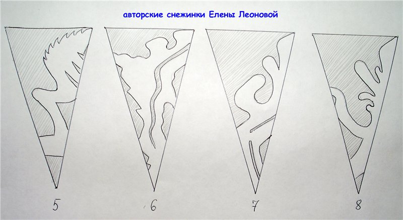 Как снежинки из бумаги схемы