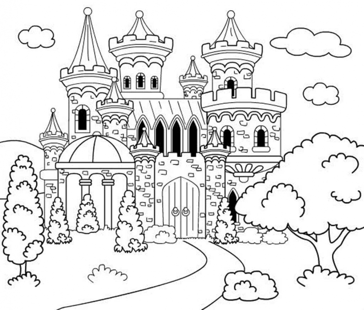 Сказочный Дворец Раскраска