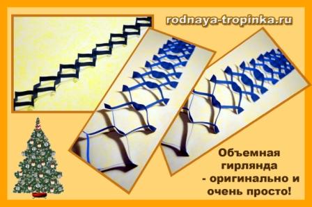 Гирлянда объёмная из бумаги Гирлянда объёмная из бумаги