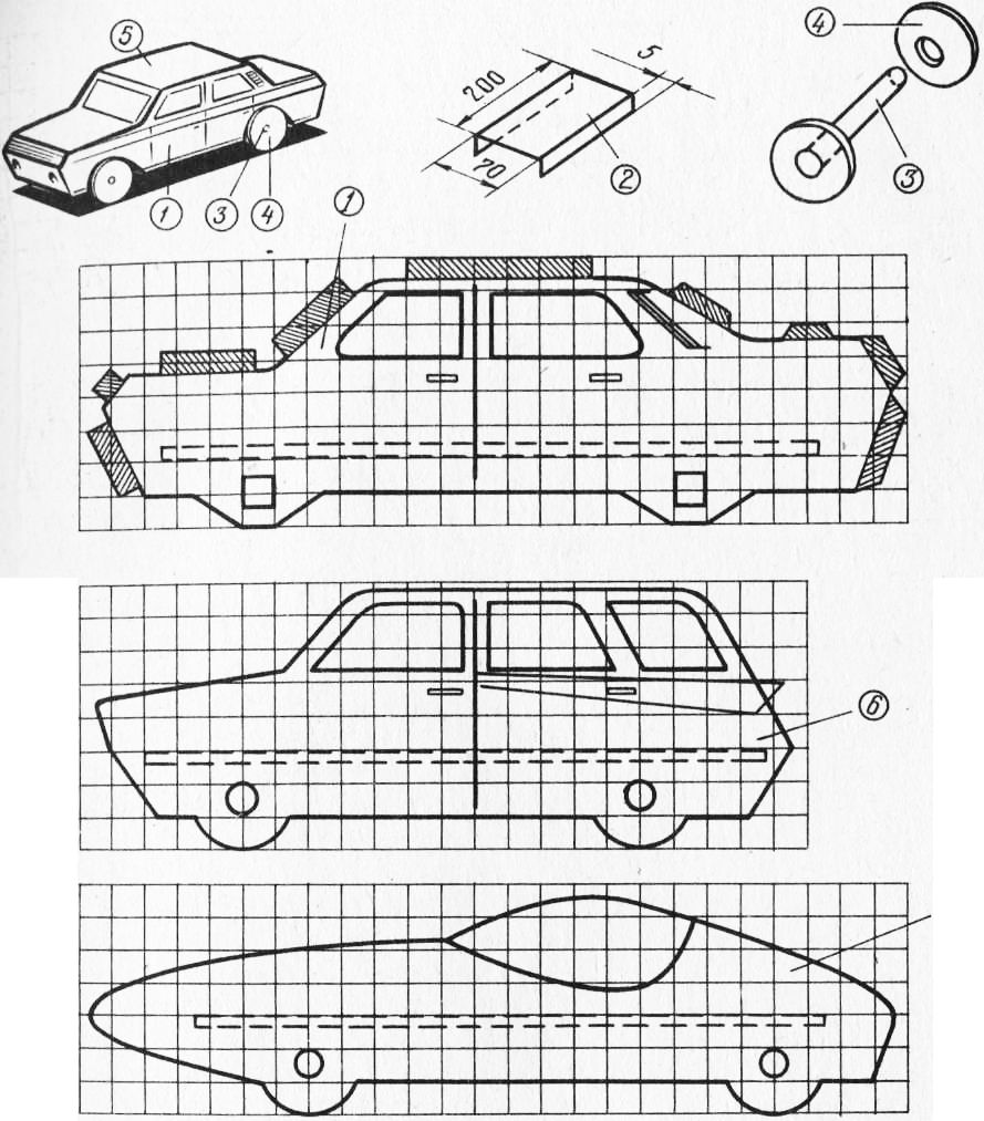Чертеж модели по технологии. Машина на бумаге чертеж вид сбоку. Чертежи машин для моделирования. Чертежи автомобилей для моделирования. Чертежи машинок для моделирование.
