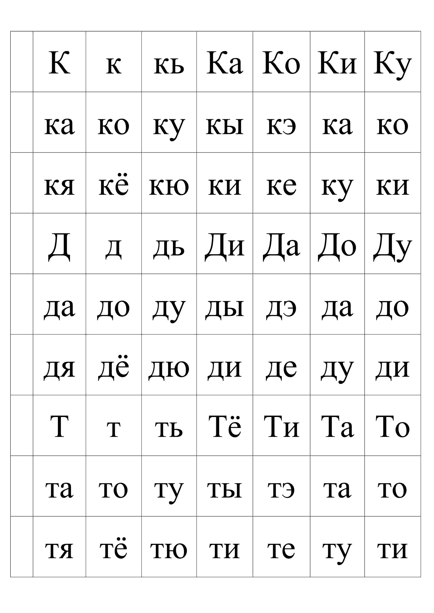 Расположение букв в кассе букв и слогов фото