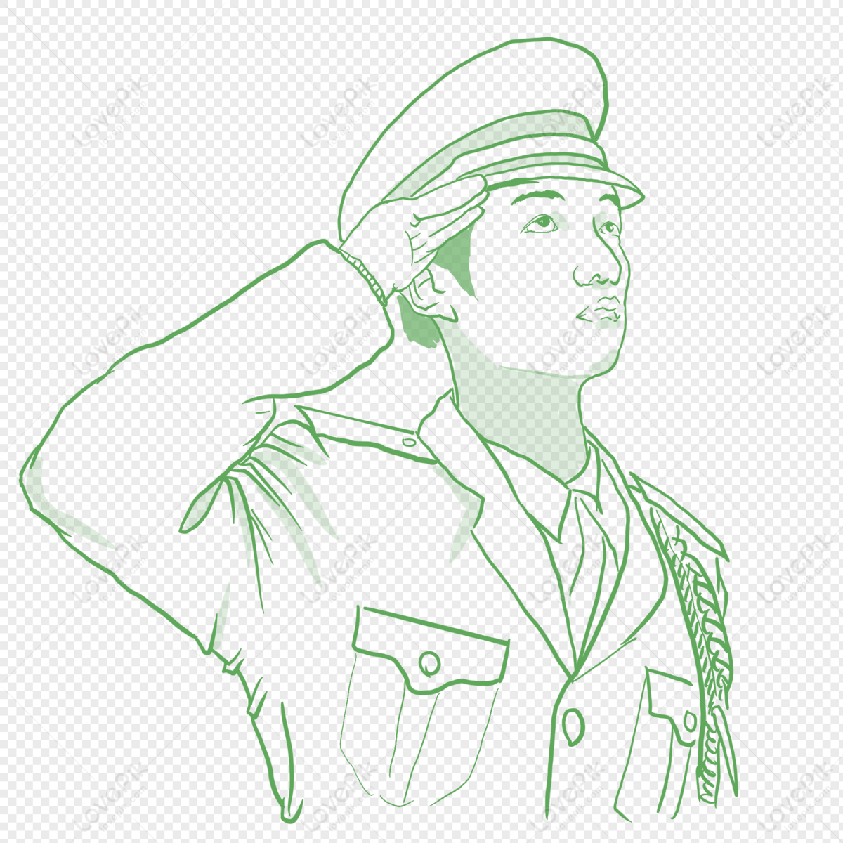 Рисунок военного